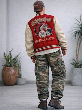 「スタジャン」｜AIファッションコーデさん（メンズ・165cm）の春コーディネート