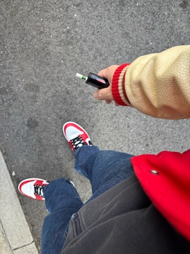 「アイテム（スタジャン）」を使った、barbier-kazuさん（メンズ・165cm）の秋コーディネート