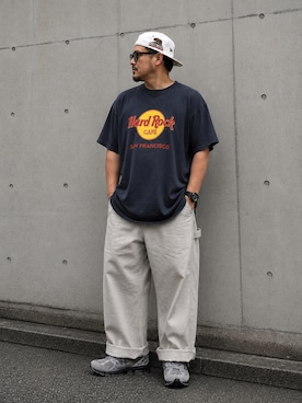 「MOSCOT（モスコット）のアイテム」を使った、AIファッションコーデさん（メンズ・165cm）の夏コーディネート
