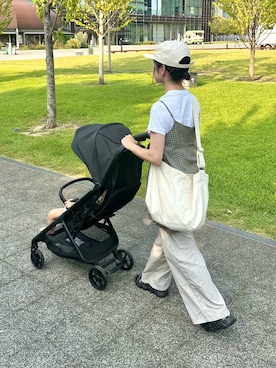 「アイテム（チュニック）」を使った、おさるさん（レディース・153cm）の秋コーディネート