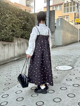 「アイテム（ドレス）」を使った、おさるさん（レディース・153cm）の秋コーディネート