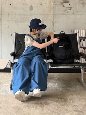 「オーバーオール」｜おさるさん（レディース・153cm）の春コーディネート