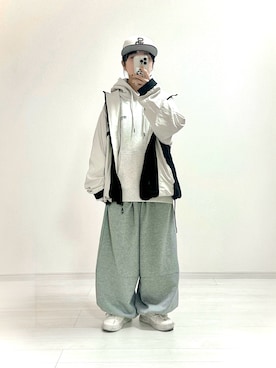 「アイテム（パーカー）」を使った、おさるさん（レディース・153cm）の冬コーディネート