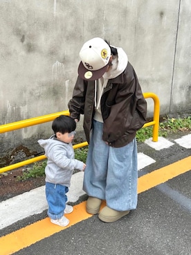 「ASICS（アシックス）のアイテム」を使った、おさるさん（レディース・153cm）の冬コーディネート