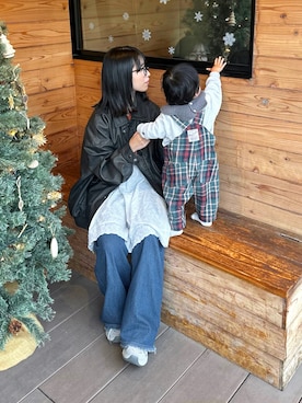 「アイテム（ママ＆ベビー）」を使った、おさるさん（レディース・153cm）の冬コーディネート