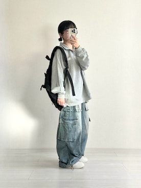 「アイテム（ボディバッグ/ウエストポーチ）」を使った、おさるさん（レディース・153cm）の秋コーディネート