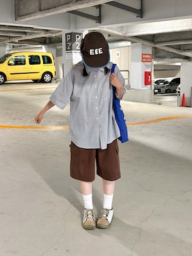 「elldu（エルドゥ）のアイテム」を使った、おさるさん（レディース・153cm）の夏コーディネート