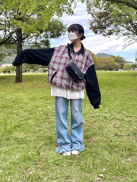 「アイテム（財布/小物）」を使った、おさるさん（レディース・153cm）の秋コーディネート