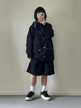 「classicalelf（クラシカルエルフ）のアイテム（マウンテンパーカー）」を使った、おさるさん（レディース・153cm）の冬コーディネート