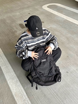 「アイテム（バックパック/リュック）」を使った、おさるさん（レディース・153cm）の秋コーディネート