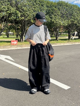 「アイテム（キャップ）」を使った、おさるさん（レディース・153cm）の夏コーディネート