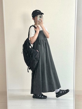「アイテム（バックパック/リュック）」を使った、おさるさん（レディース・153cm）の夏コーディネート