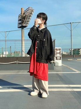 「Crisp（クリスプ）のアイテム」を使った、おさるさん（レディース・153cm）の秋コーディネート