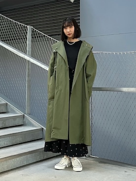 「CONVERSE TOKYO（コンバーストウキョウ）のアイテム（その他アウター）」を使った、なおさん（レディース・163cm）の秋コーディネート