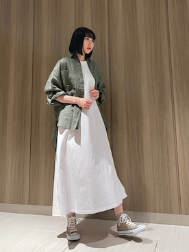 「CONVERSE TOKYO（コンバーストウキョウ）のアイテム（ワンピース/ドレス）」を使った、なおさん（レディース・163cm）の春コーディネート