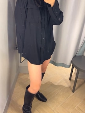 「おとなコーデ」｜「アイテム（ブーツ）」を使った、ひなさん（レディース・166cm）の冬コーディネート