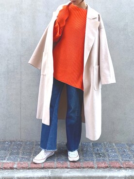 「frames RAY CASSIN（フレームスレイカズン）のアイテム（その他アウター）」を使った、hazuさん（レディース・164cm）の冬コーディネート