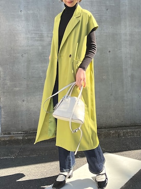 「ピスタチオ」｜「アイテム（パンプス）」を使った、hazuさん（レディース・164cm）の冬コーディネート