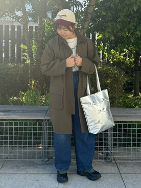 「ehka sopo（エヘカソポ）のアイテム（その他アウター）」を使った、naoさん（レディース・159cm）の秋コーディネート