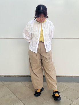 「Samansa Mos2 blue（サマンサモスモスブルー）のアイテム（パンツ）」を使った、naoさん（骨格ストレート・レディース・159cm）の春コーディネート
