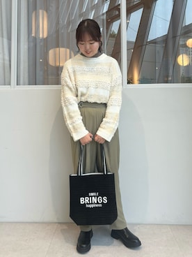 「Samansa Mos2 blue」｜「アイテム（ブーツ）」を使った、naoさん（レディース・159cm）の秋コーディネート