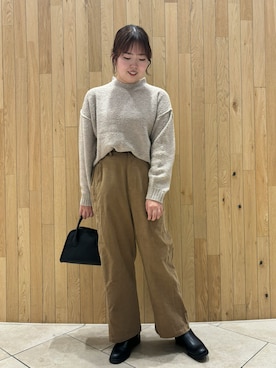 「Samansa Mos2 blue」｜「アイテム（ブーツ）」を使った、naoさん（レディース・159cm）の冬コーディネート