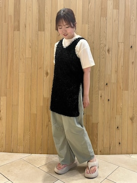 「Samansa Mos2 blue（サマンサモスモスブルー）のアイテム（パンツ）」を使った、naoさん（骨格ストレート・レディース・159cm）の夏コーディネート