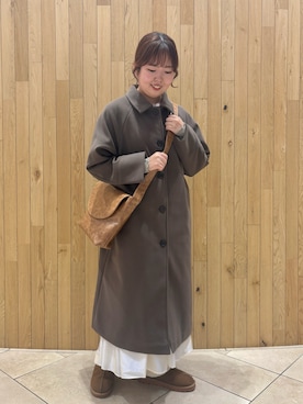 「ムートンブーツ」｜「アイテム（その他アウター）」を使った、naoさん（レディース・159cm）の冬コーディネート
