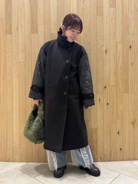 「ehka sopo（エヘカソポ）のアイテム（その他アウター）」を使った、naoさん（レディース・159cm）の秋コーディネート