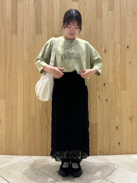 「Samansa Mos2 blue（サマンサモスモスブルー）のアイテム（スカート）」を使った、naoさん（骨格ストレート・レディース・159cm）の秋コーディネート