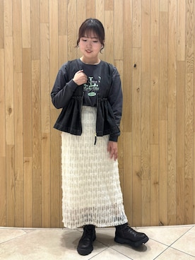 「Samansa Mos2 blue（サマンサモスモスブルー）のアイテム（ベスト）」を使った、naoさん（レディース・159cm）の冬コーディネート