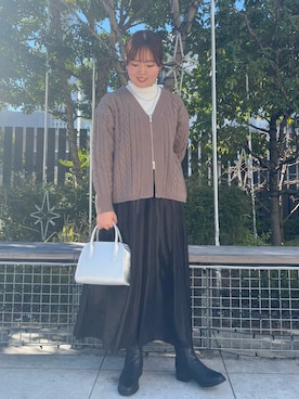 「Samansa Mos2 blue」｜「アイテム（ブーツ）」を使った、naoさん（レディース・159cm）の冬コーディネート