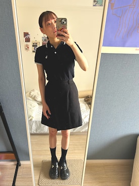 「アイテム（ポロシャツ）」を使った、chun15mさん（レディース・155cm）の秋コーディネート