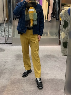 「TOMMY HILFIGER（トミーヒルフィガー）のアイテム（デニムジャケット）」を使った、こうきさん（メンズ・181cm）の冬コーディネート