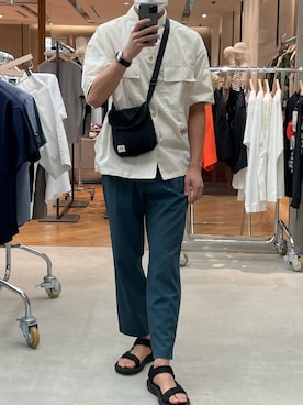 「DANTON（ダントン）のアイテム（バッグ）」を使った、こうきさん（メンズ・181cm）の秋コーディネート