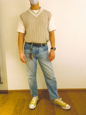 「UNIQLOコーデ」｜「アイテム（デジタル腕時計）」を使った、mametetuさん（メンズ・170cm）の秋コーディネート