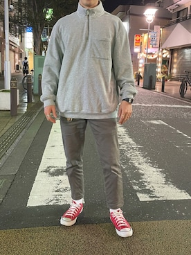 「GAP（ギャップ）のアイテム（ジャケット/アウター、グレー系）」を使った、mametetuさん（メンズ）の秋コーディネート