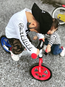 「BUDDY Lee（バディーリー）のアイテム」を使った、rintaroさん（キッズ・80cm）の秋コーディネート