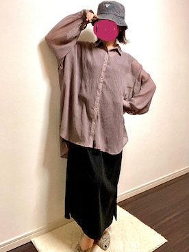 「黒ワンピ」｜「アイテム（スリッポン）」を使った、mikekkoさん（レディース・155cm）の秋コーディネート