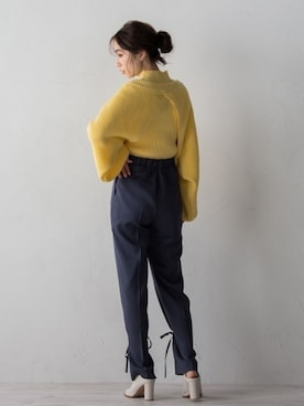 「ファッションの力を信じよう」｜「アイテム（スラックス）」を使った、droite_zozoさん（レディース・160cm）の冬コーディネート