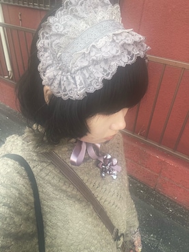 「アイテム（ポンチョ）」を使った、岩  さくらさん（レディース・153cm）の春コーディネート