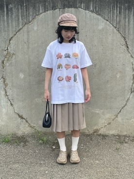 「アイテム（スカート）」を使った、岩  さくらさん（レディース・153cm・10代）の夏コーディネート