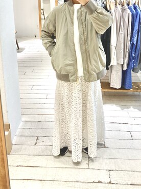「PUAL CE CIN（ピュアルセシン）のアイテム（ブルゾン）」を使った、denruriさん（レディース・159cm）の春コーディネート