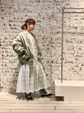 「PUAL CE CIN（ピュアルセシン）のアイテム（ブルゾン）」を使った、denruriさん（レディース・159cm）の冬コーディネート