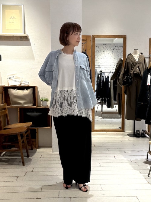 レースヘムノースリーブカットソー（Tシャツ/カットソー）｜PUAL CE