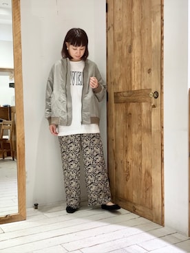 「PUAL CE CIN（ピュアルセシン）のアイテム（ブルゾン）」を使った、denruriさん（レディース・159cm）の秋コーディネート