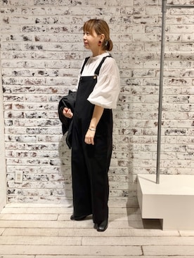 「秋先取りコーデ」｜「アイテム（サロペット/オーバーオール）」を使った、denruriさん（レディース・160cm）の秋コーディネート
