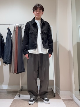 「アイテム（カバーオール）」を使った、kaiさん（メンズ・178cm）の秋コーディネート