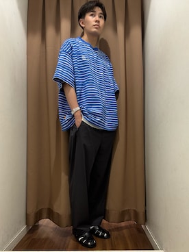 「ITEMS URBANRESEARCH（アイテムズ アーバンリサーチ）のアイテム（デニムパンツ）」を使った、kaiさん（メンズ・178cm）の夏コーディネート