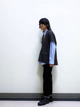 「KBF（ケイビーエフ）のアイテム」を使った、yuya fukudaさん（メンズ・170cm）の秋コーディネート